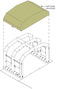 Half Roof Canopy For CBRNE - Shelters 2 3 4 5