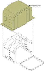 10' X 10' Canopy/Cover For FES Staging CBRNE Shelter 1 EM Stations 9 & 10.