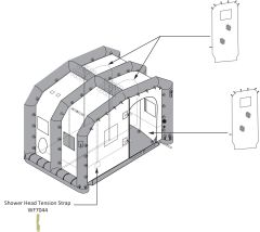 EM Shelter 1 Station 2 Shower Head Tension Strap