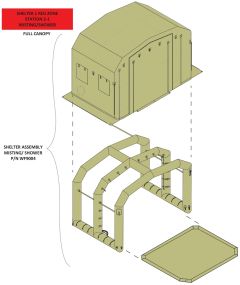 Canopy/Cover- FES Ss Ac/Gc Shelter 1 (Misting)